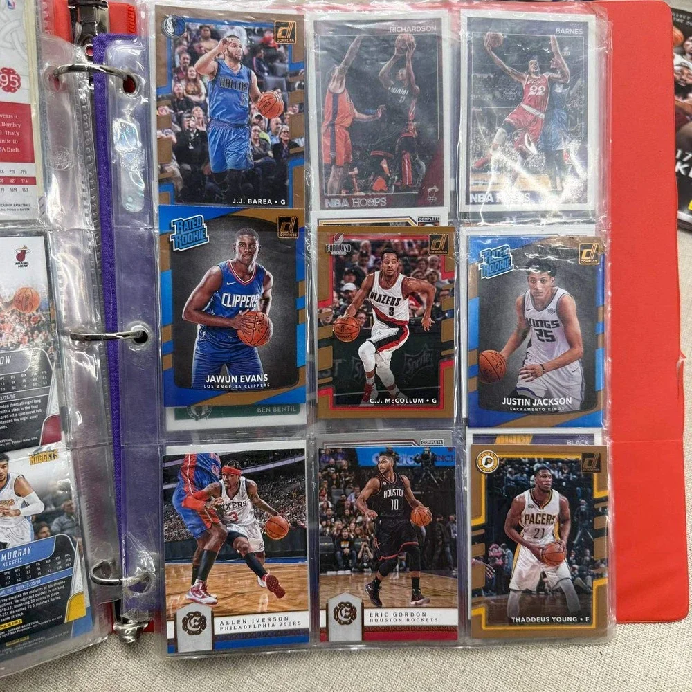NBA Basketball Card Lot Panini Hoops Donruss Threads Rookie Cards Albums